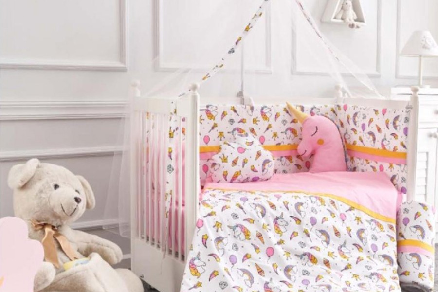 Unicorn Figured Crib Sleeping Set